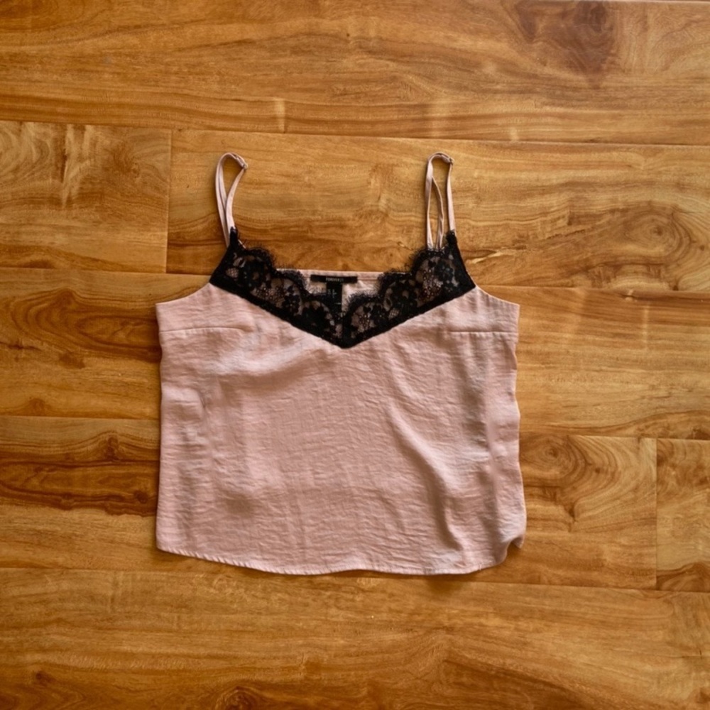 F21 SATIN LACE TOP